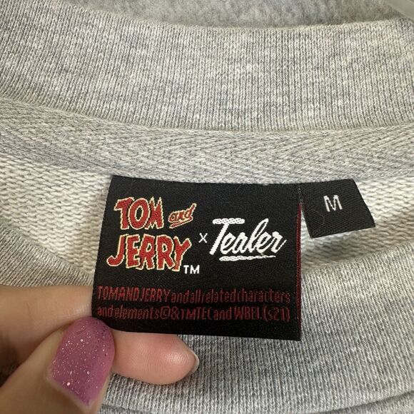 Tom And‎ Jerry X Tealer Sweatshirt Womens M Long Sleeve Pullover Skater Grunge - Picture 9 of 13